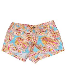 Lilly Pulitzer The Walsh Shorts Colorful Print Casual Summer Size 8